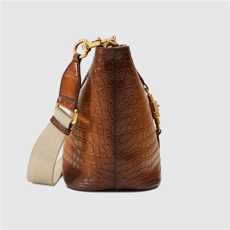 gucci crocodile bucket bag|original Gucci shoulder bag.